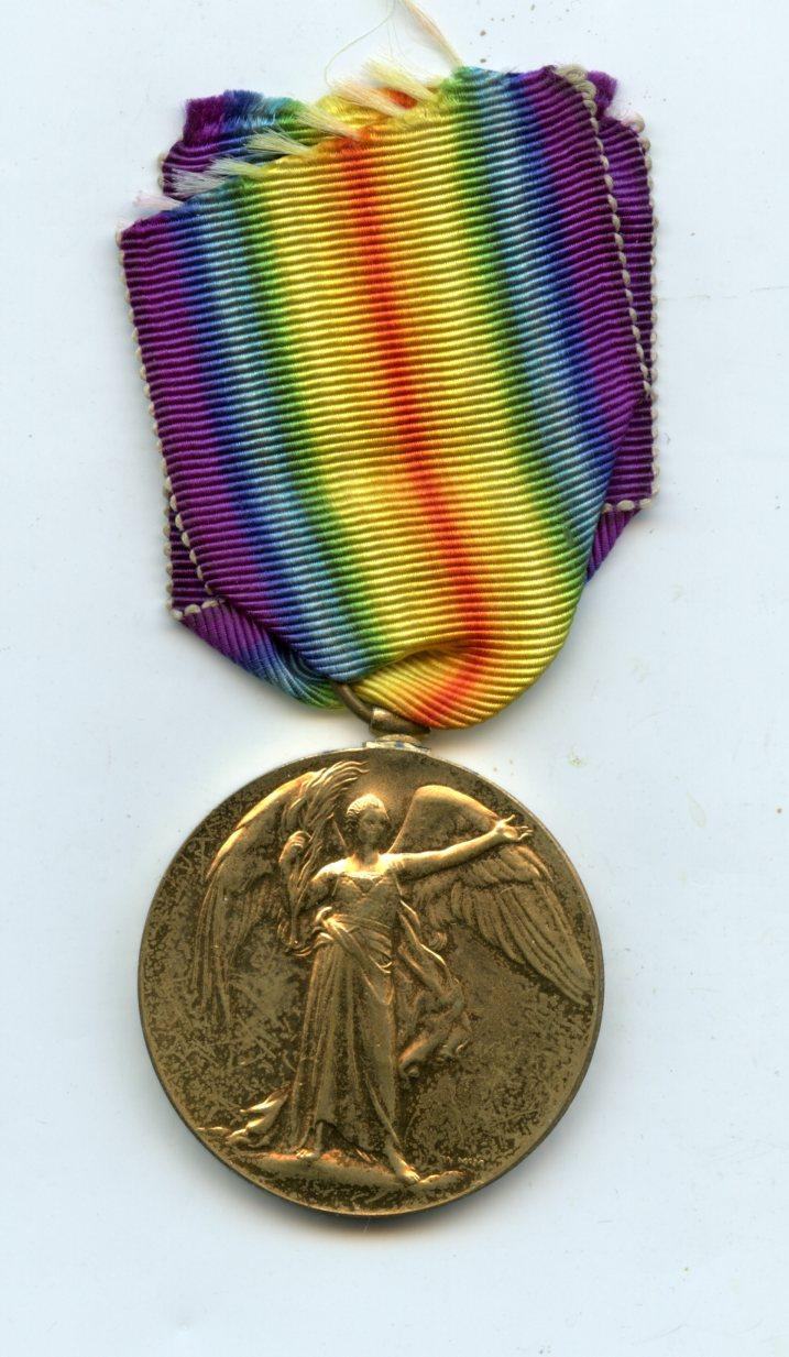 Victory Medal 1914-19 To Pte William Pitt, Somerset Light Infantry & Royal Inniskilling Fusiliers  ( Prisoner of War)