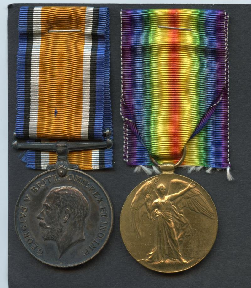 WW1 British War & Victory Medals Pair To  A. C. Sjt  Ernest Caulkett, Middlesex Regiment (Prisoner of War)