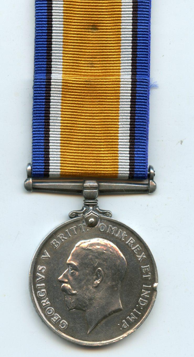 WW1 British War Medal 1914-18 To  Pte Edward Stedman, Rifle Brigade (Prisoner of War)