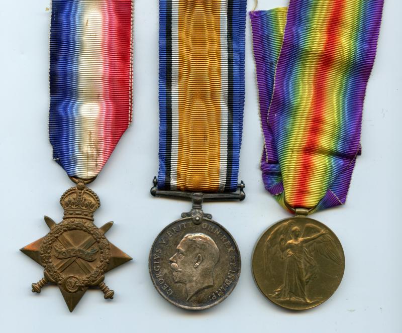 WW1 1914-15 Trio World War One Medals To Engineman William Young, HM Drifter