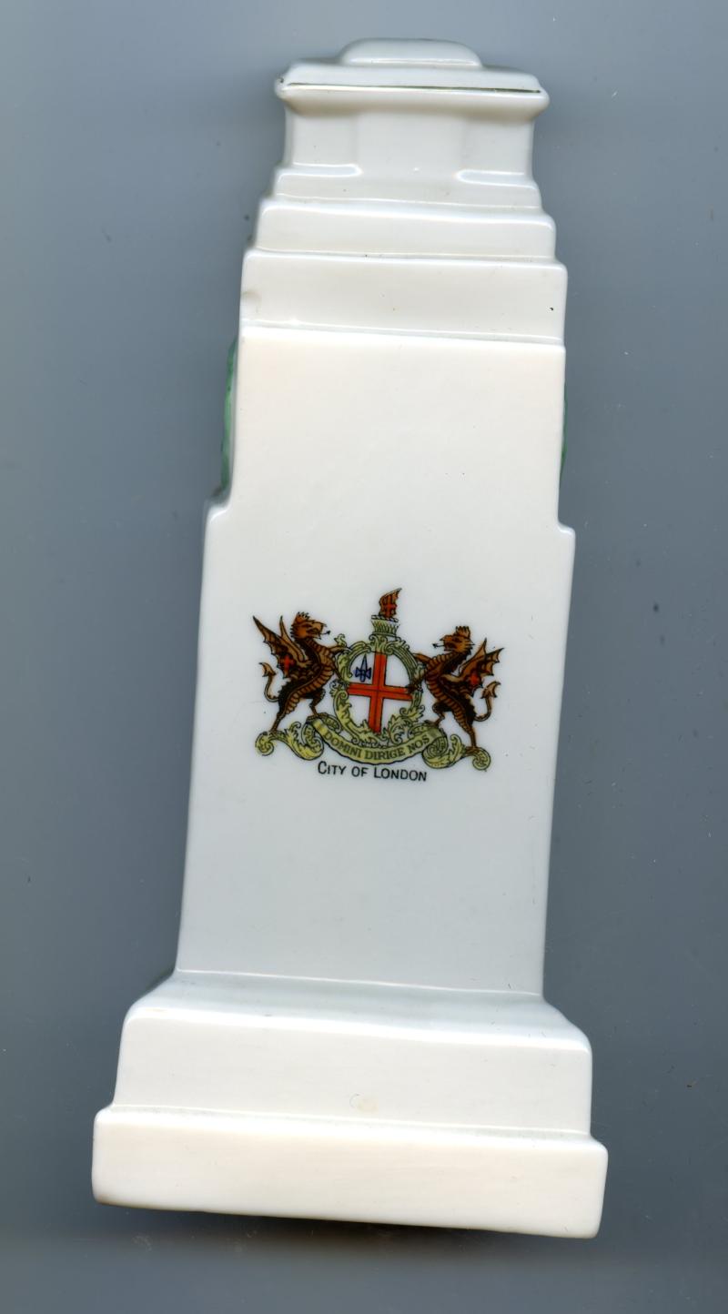 WW1 Arcadian Crested Ware ‘City Of London Crest’ Model Of Cenotaph, London