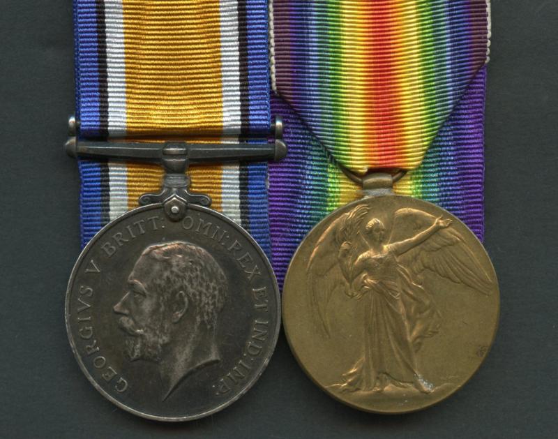 WW1 British War & Victory Medals Pair To Pte Ernest Richard, Booth, 25th Battalion, Northumberland Fusiliers ( 2nd Tyneside Irish )