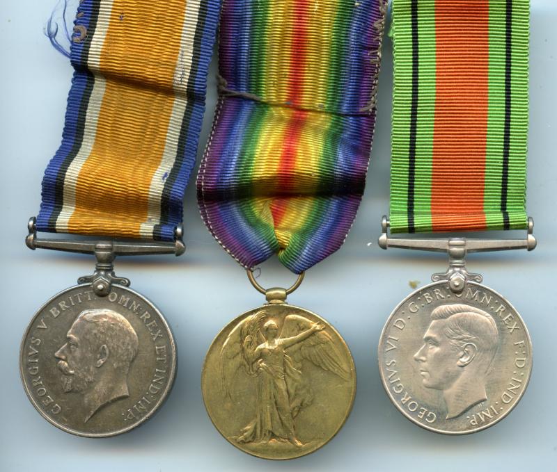 WW1 British War & Victory Medals Pair  & WW2 Defence Medal To Cpl William Bent, Royal Flying Corps