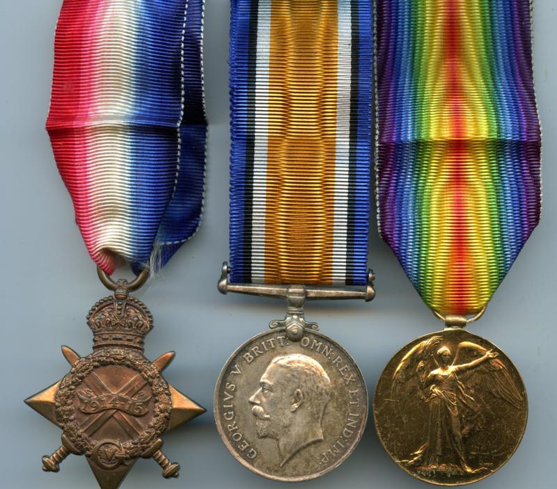WW1 1914-15 Trio & Memorial Medal Plaque Group To Pte George William Martin,2nd Bn., Hampshire Regiment