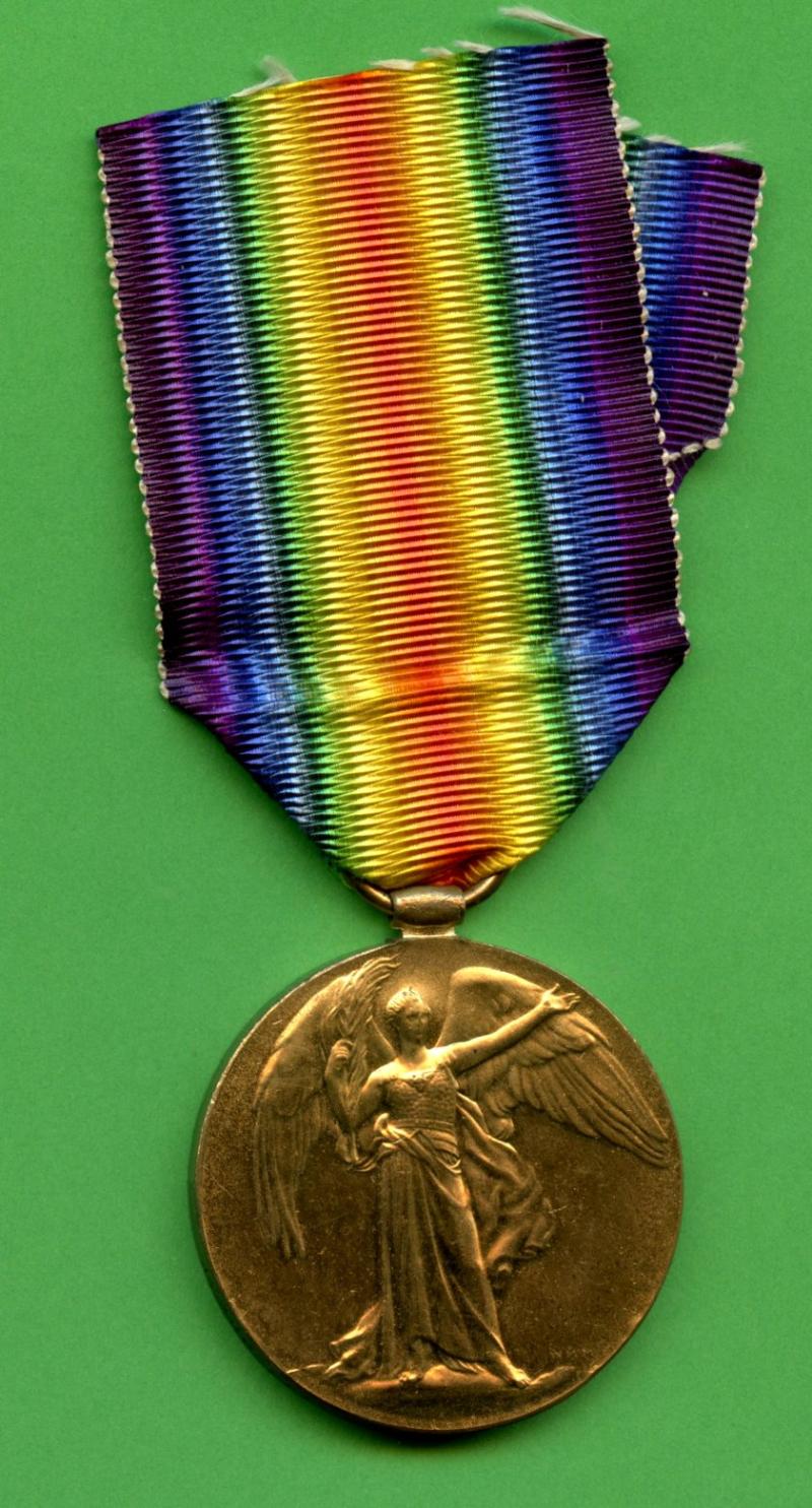 Victory Medal 1914-19 To Pte Henry Chalmers. Dickie, North Staffordshire Regiment