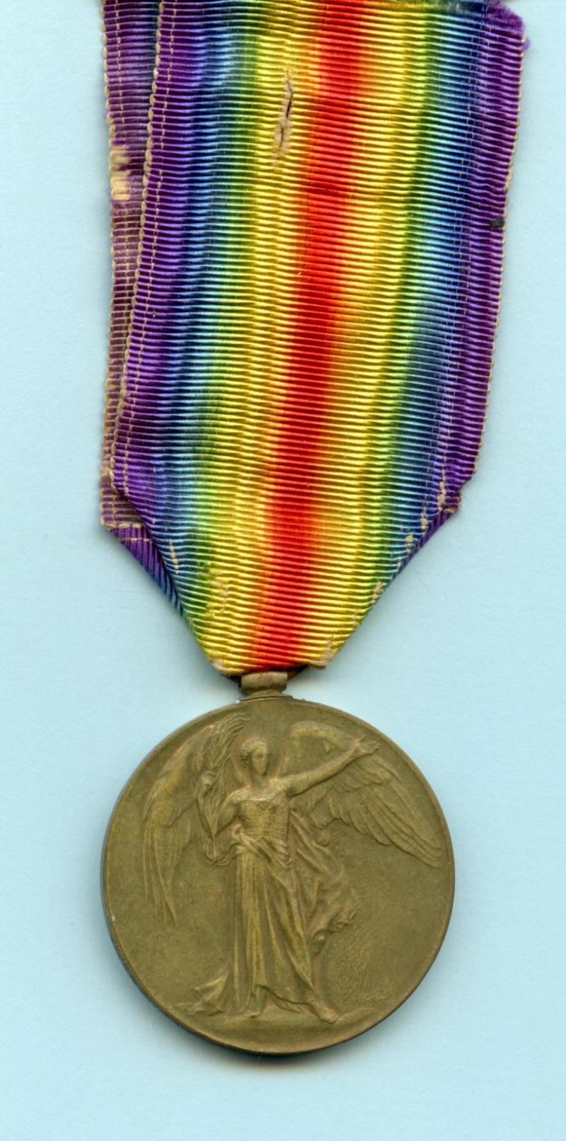 Victory Medal 1914-19 To Pte Alfred Willis, Liverpool Regiment ( From Cardiff)