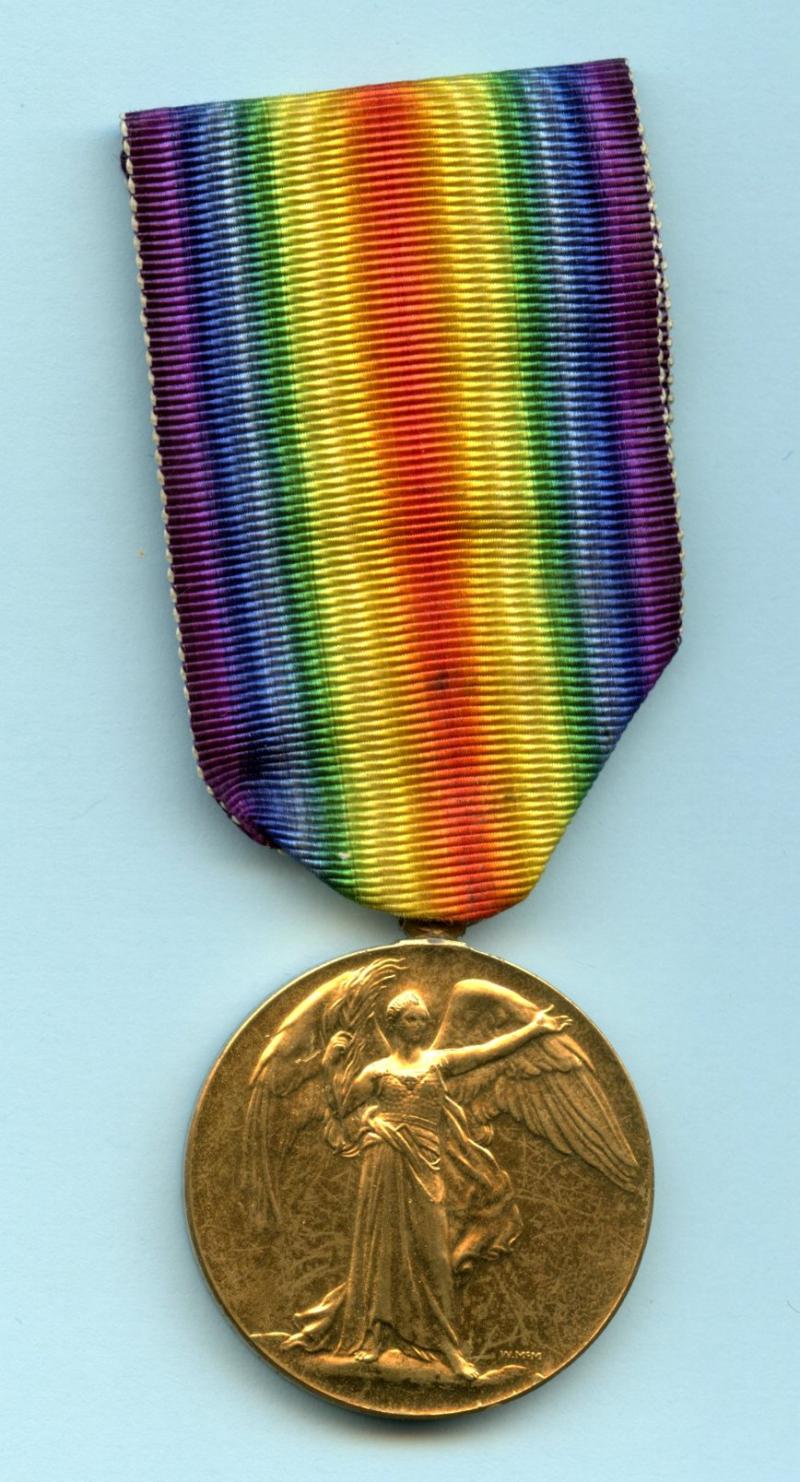 Victory Medal 1914-19 To Pte Robert W Webb, 32nd Royal Fusiliers (Service) Battalion (East Ham)