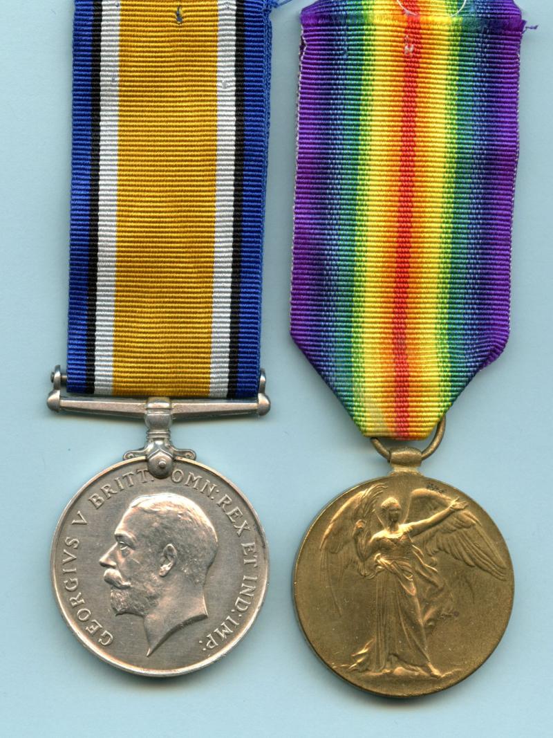 WW1 British War & Victory Medals Pair To Pte Charles Davidson, Seaforth Highlanders