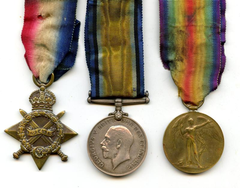 WW1 1914-15 Trio World War One Medals To Able Seaman William Sherred Royal Navy