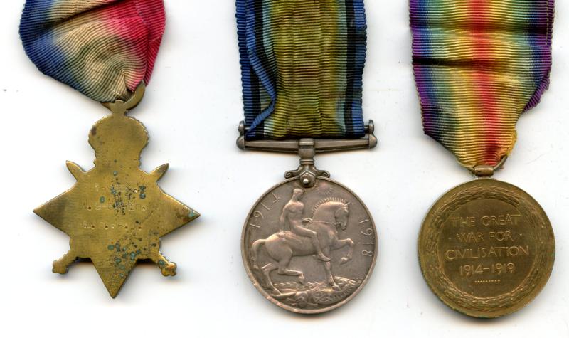 WW1 1914-15 Trio World War One Medals To Able Seaman William Sherred Royal Navy