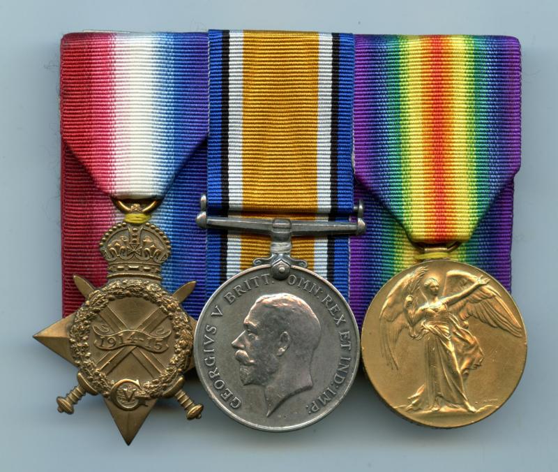 WW1 1914-15 Trio World War One Medals To Pte J Farmer, Royal Marine Light Infantry