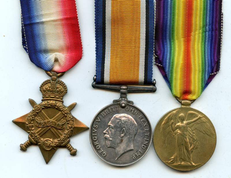WW1 1914-15 Trio World War One Medals To Pte John N Henderson, Lanarkshire Yeomanry