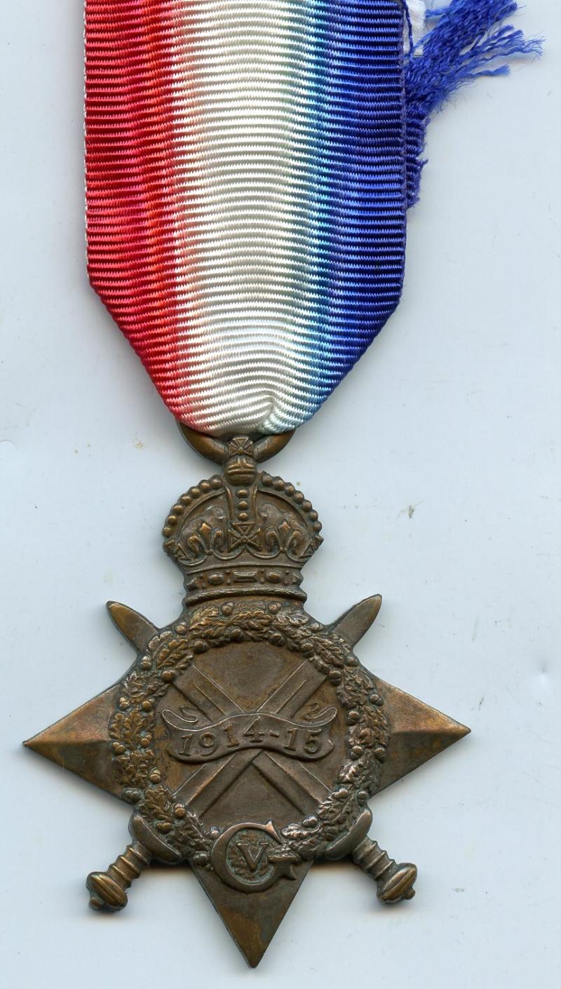WW1 1914-15 Star Medal To Pte James Scholes, West Riding Division Army Cyclist Corps
