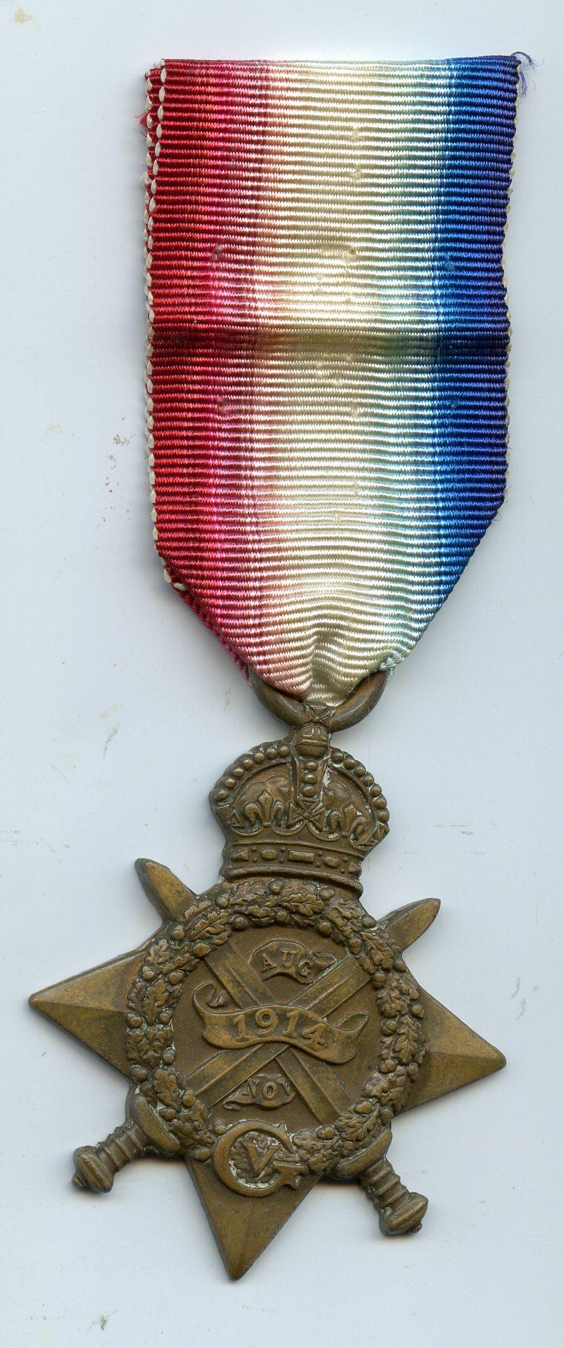 WW1 1914 Mons Star To Pte Lewis Lurinskey, 1st Bn., Royal Scots Fusiliers