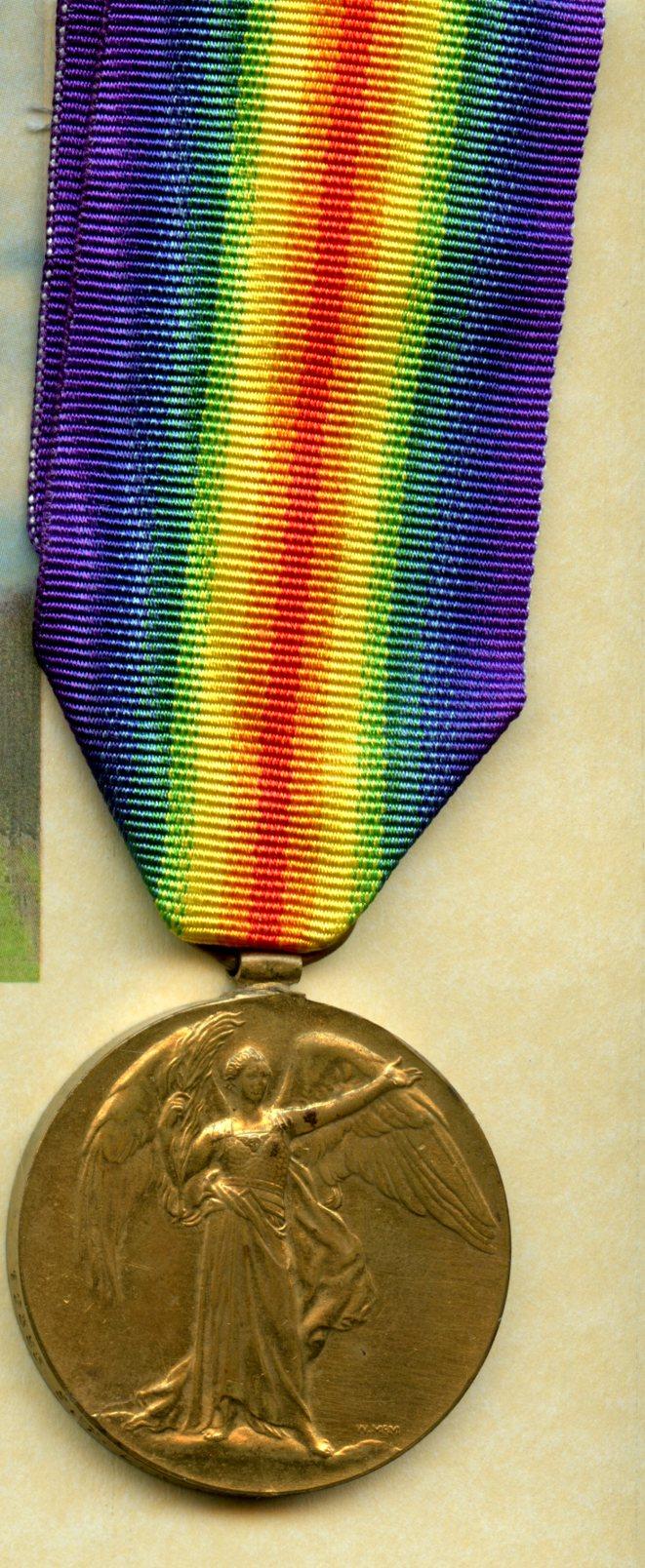 WW1 Victory Medal 1914-1919 To Sergeant Laurence Newstead Lambert,19th (Service) Battalion Manchester Regiment