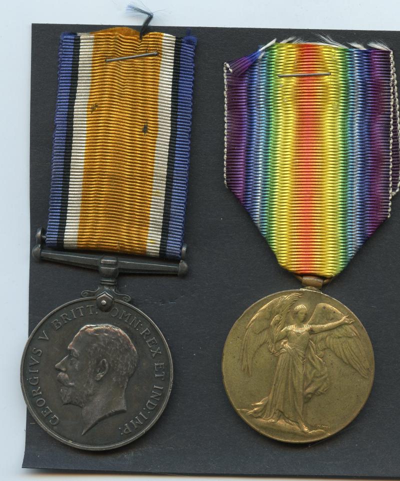 WW1 British War & Victory Medals Pair To Sgt Abel F Bridge, Border Regiment