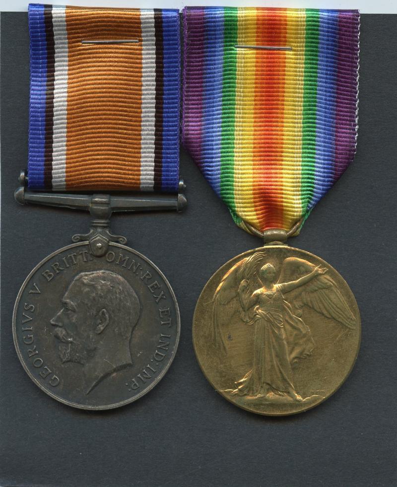 WW1 British War & Victory Medals Pair To Pte John R Murray Royal Scots