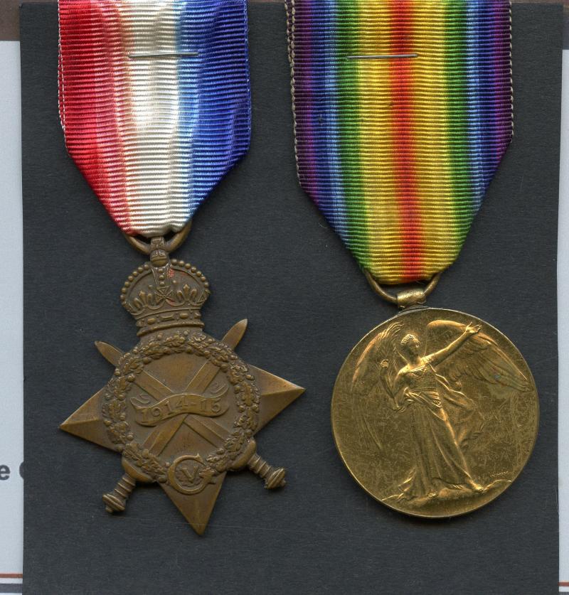 WW1 1914-15 Star & Victory Medal To Pte Wilfred John Sparling, 8th Bn., Canadian Infantry (90th Winnipeg Rifles)