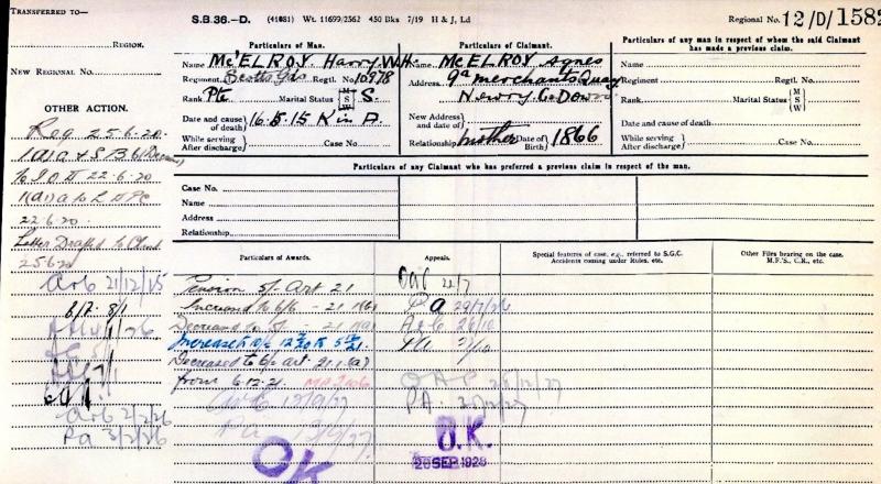 WW1 1914-15 Star & Victory Medal To Guardsman Harry McElroy, Scots Guards ( Born in New York U.S.A.)