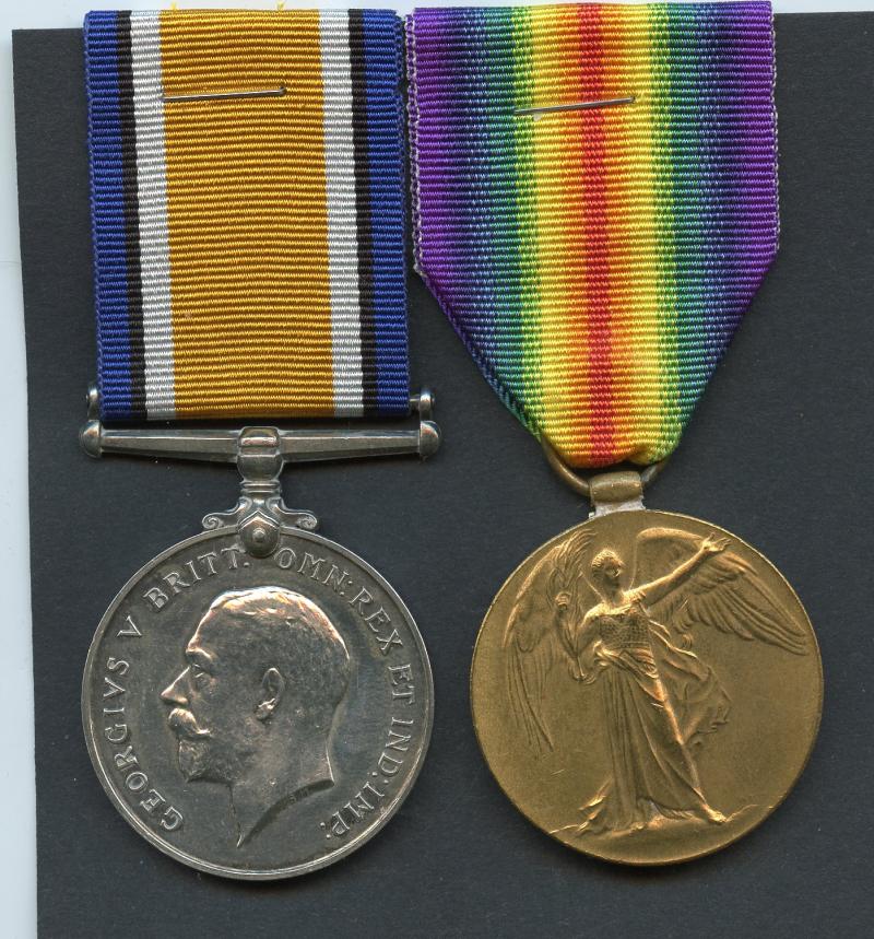 WW1 British War & Victory Medals Pair To Sergeant Robert Greenlaw, 4th Bn., Gordon Highlanders